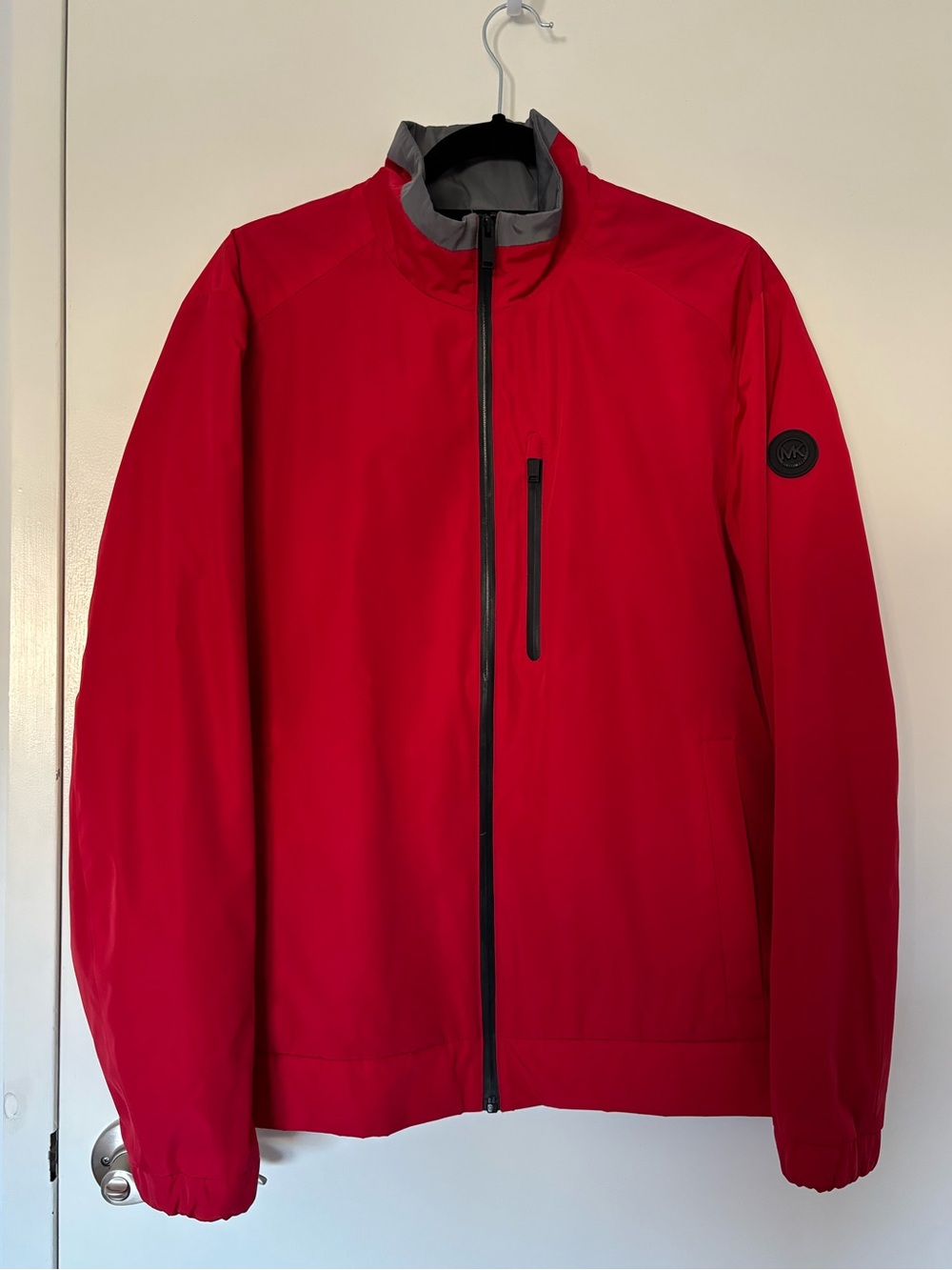 Men’s Micheal Kors Red Packable Windbreaker Jacket Size M